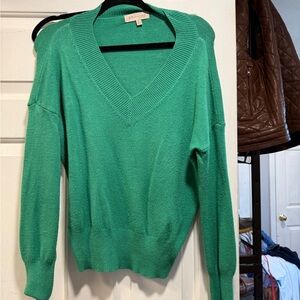 Philosophy Emerald Green V-Neck Sweater